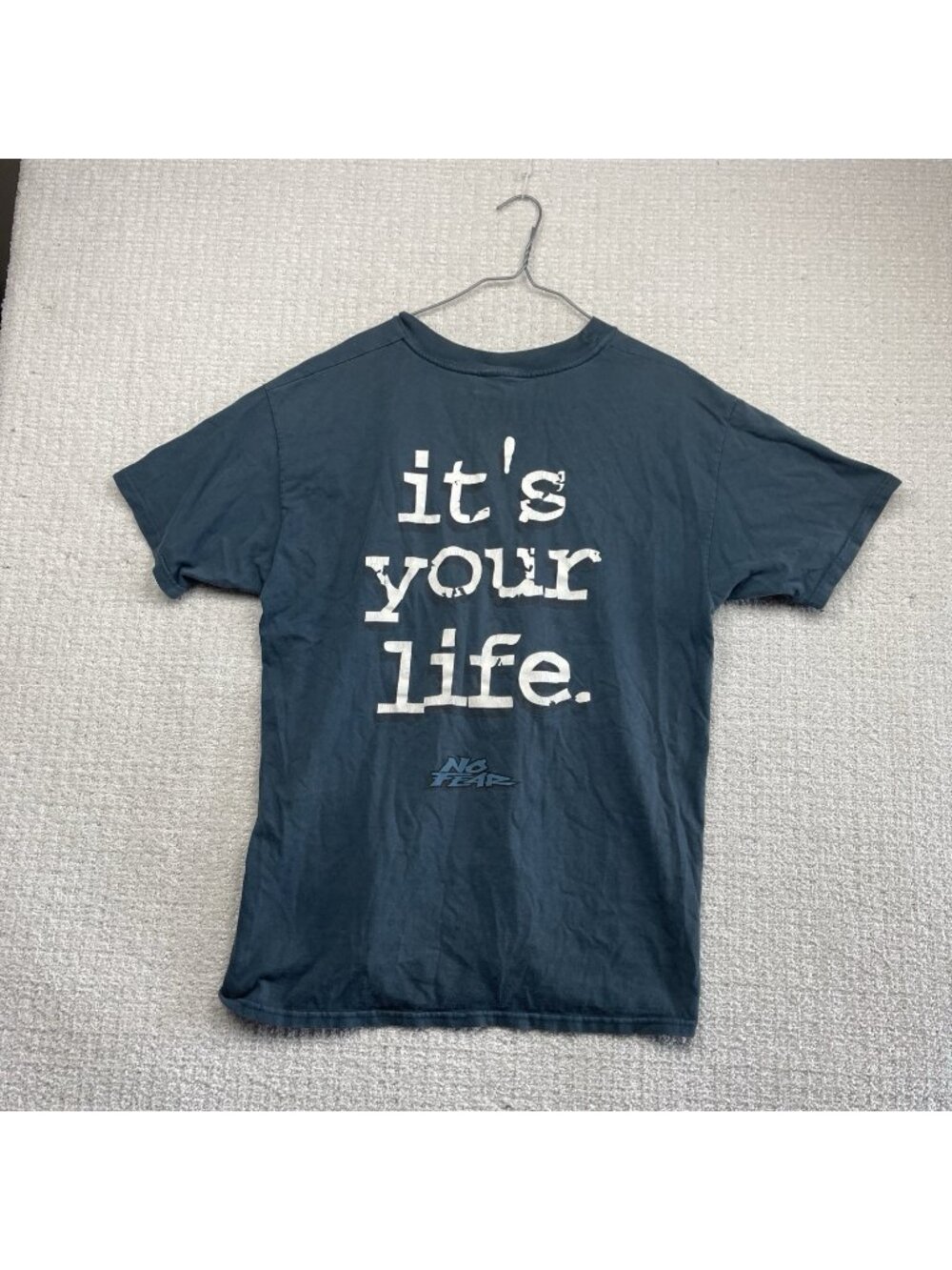 Vintage 90s No Fear T Shirt Mens It's Your Life Graphic Tee Skater Grunge Read